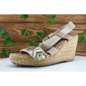 BKE‎ Sole Sz 7.5 M Brown Strappy Leather Women Sandals
